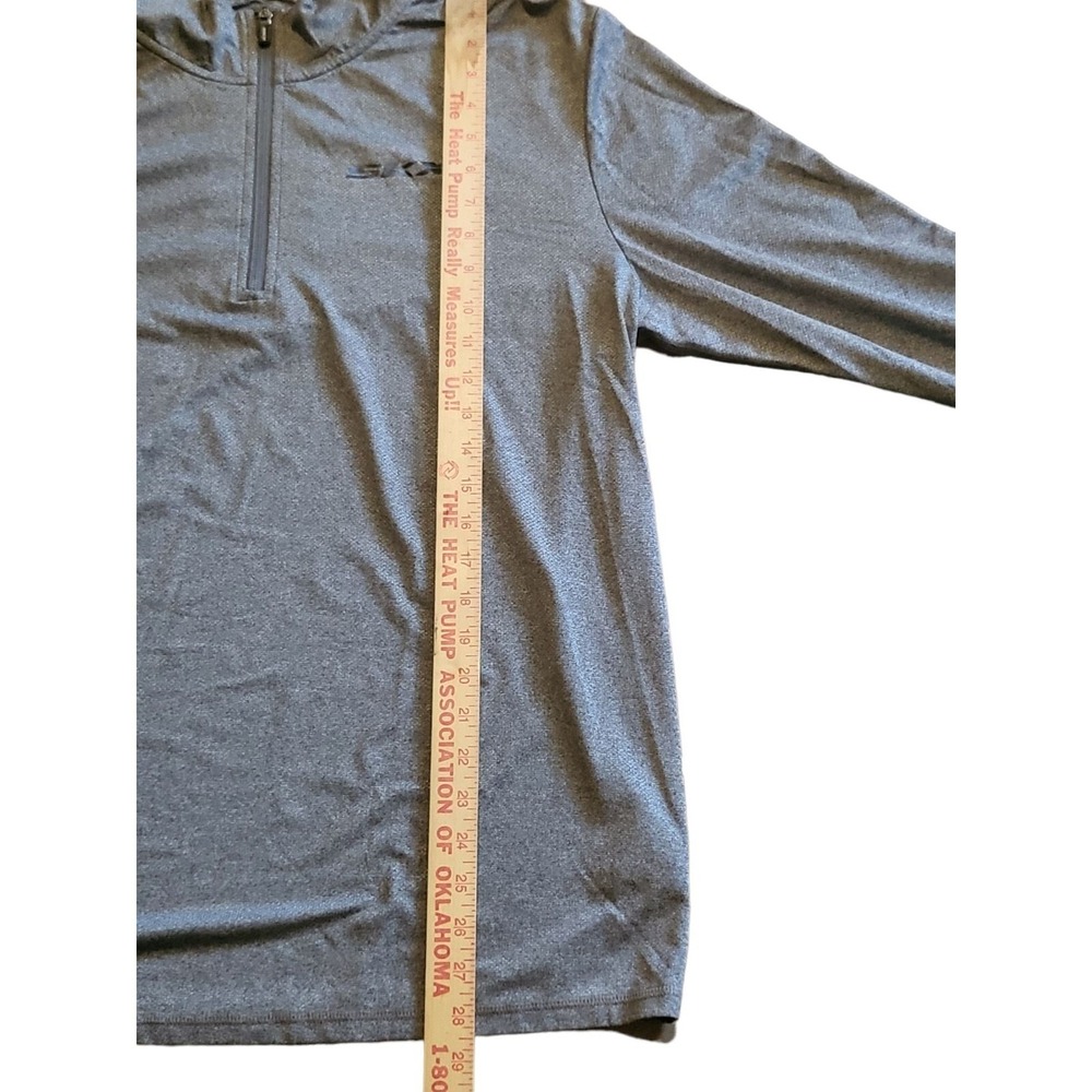 Skechers SKX 1/4 Zip Pullover Shirt Mens XL Gray Long Sleeve Mock Neck Athletic - Picture 3 of 6